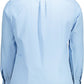 Elegant Light Blue Cotton Shirt with Contrast Detail