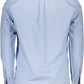 Elegant Light Blue Long Sleeve Button-Down Shirt