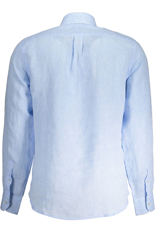 Elegant Light Blue Linen Shirt for Men