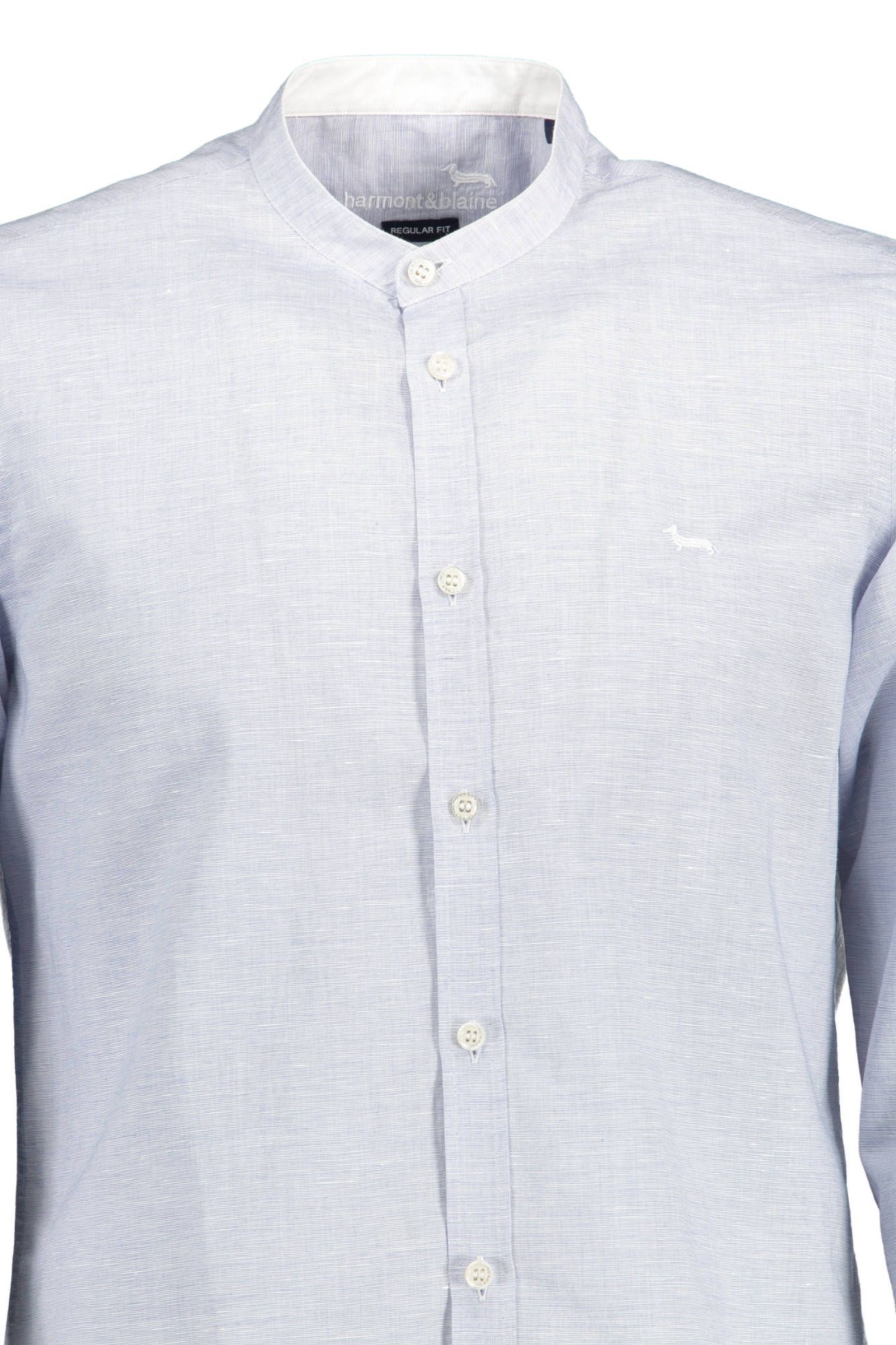 Elegant Mandarin Collar Cotton Shirt