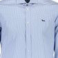 Elegant Light Blue Slim Fit Shirt with French Collar