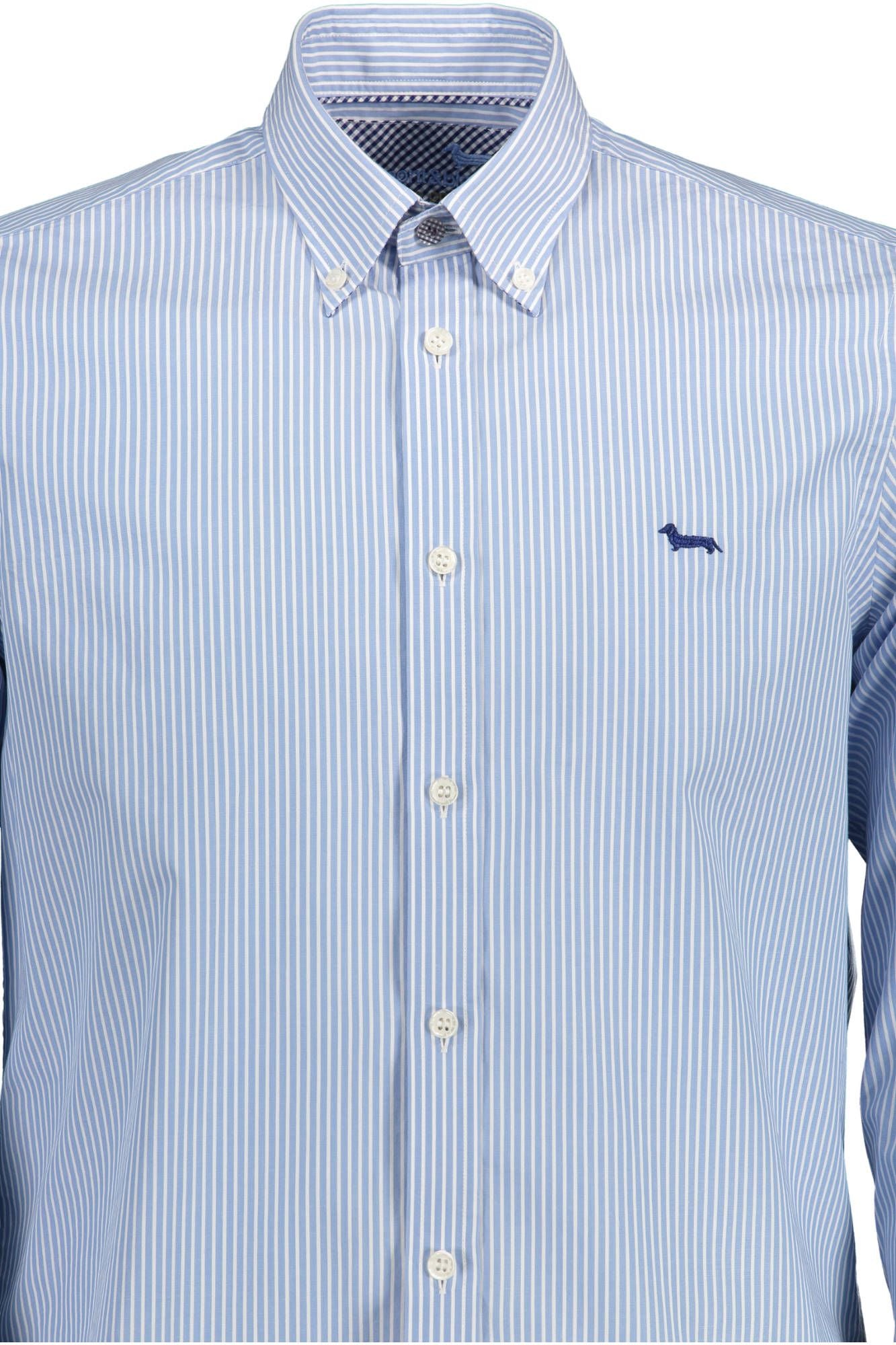 Elegant Light Blue Organic Cotton Men's Shirt