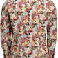 Beige Button-Down Casual Shirt for Men
