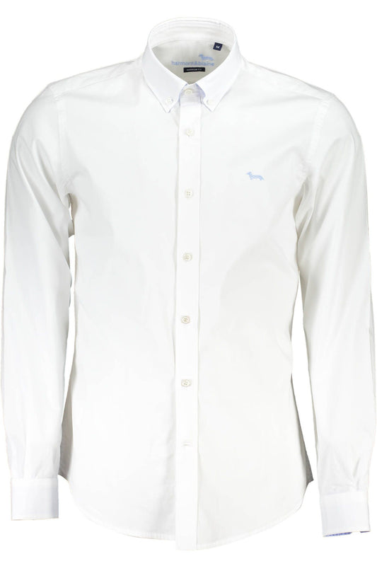 Elegant White Cotton Blend Shirt