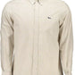 Elegant White Cotton Long Sleeve Shirt