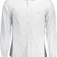 Elegant White Cotton Shirt with Contrast Detailing