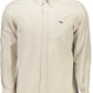 Elegant White Button-Down Men's Shirt