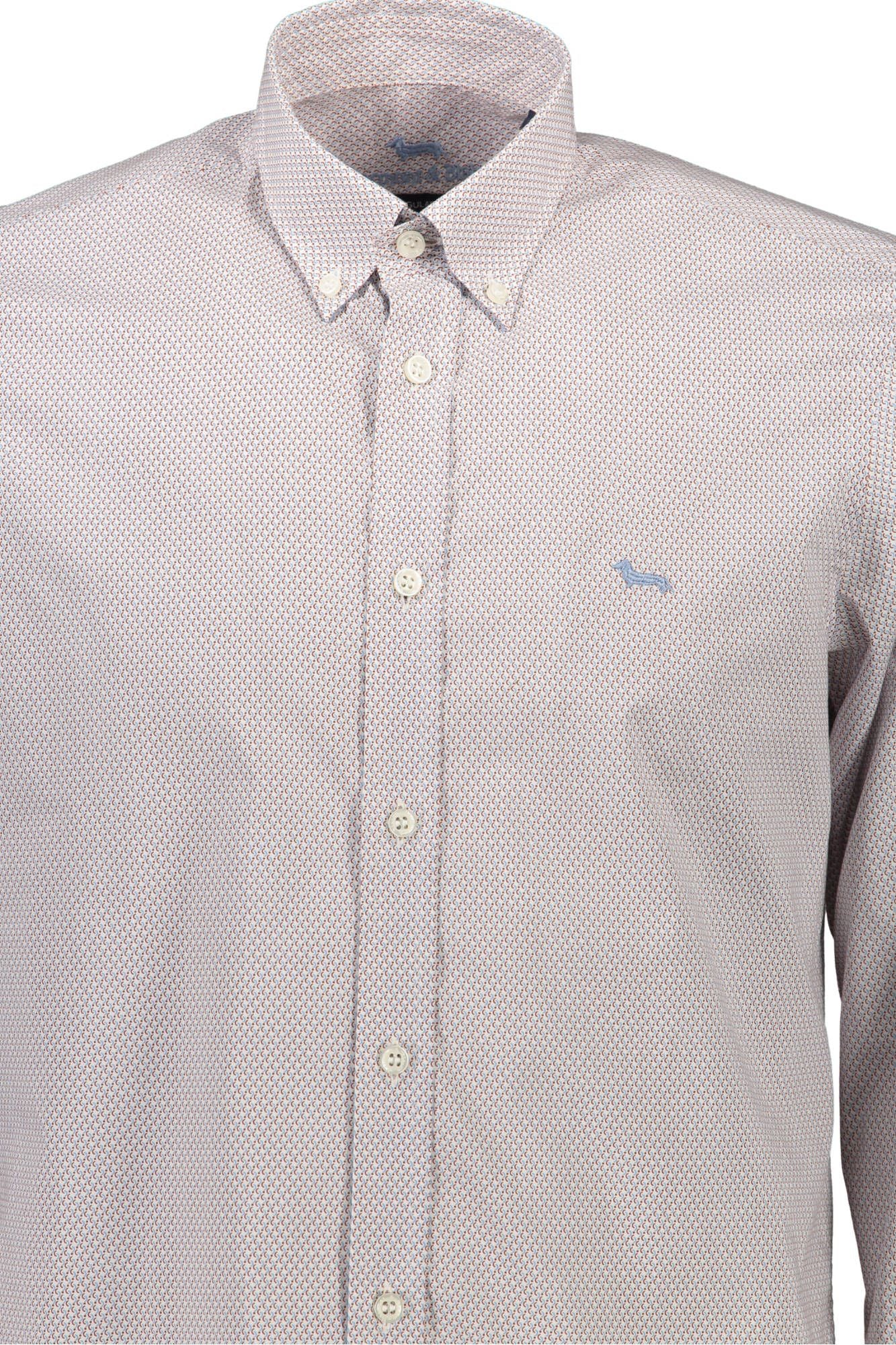 Elegant White Cotton Shirt with Contrasting Cuffs