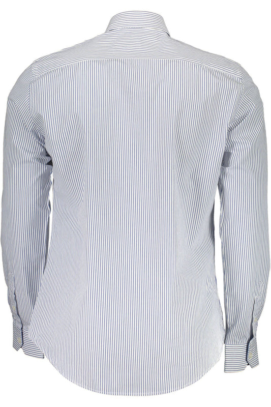 Elegant White Narrow Fit Long Sleeve Shirt