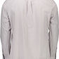Elegant White Cotton Shirt with Contrasting Cuffs