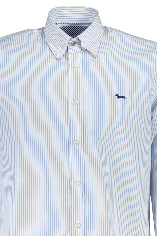 Elegant White Cotton Button-Down Shirt