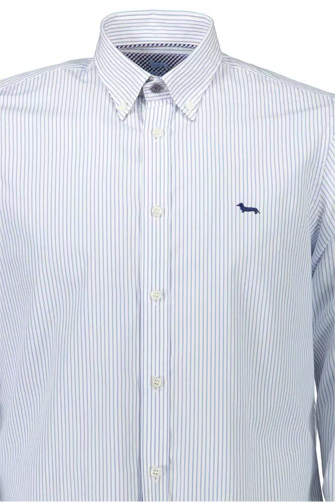 Elegant White Cotton Button-Down Shirt