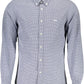 Chic Narrow Fit Cotton Shirt with Contrasting Cuffs