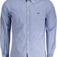 Elegant Blue Organic Cotton Shirt