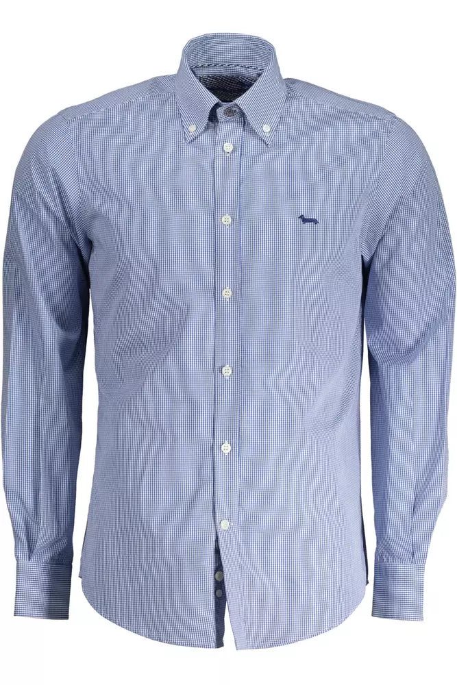 Elegant Blue Organic Cotton Shirt