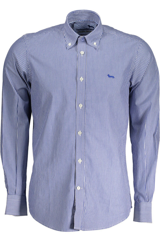 Elegant Organic Cotton Blue Shirt for Men