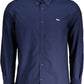 Elegant Regular Fit Blue Cotton Shirt
