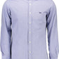 Elegant Blue Narrow Fit Long Sleeve Shirt