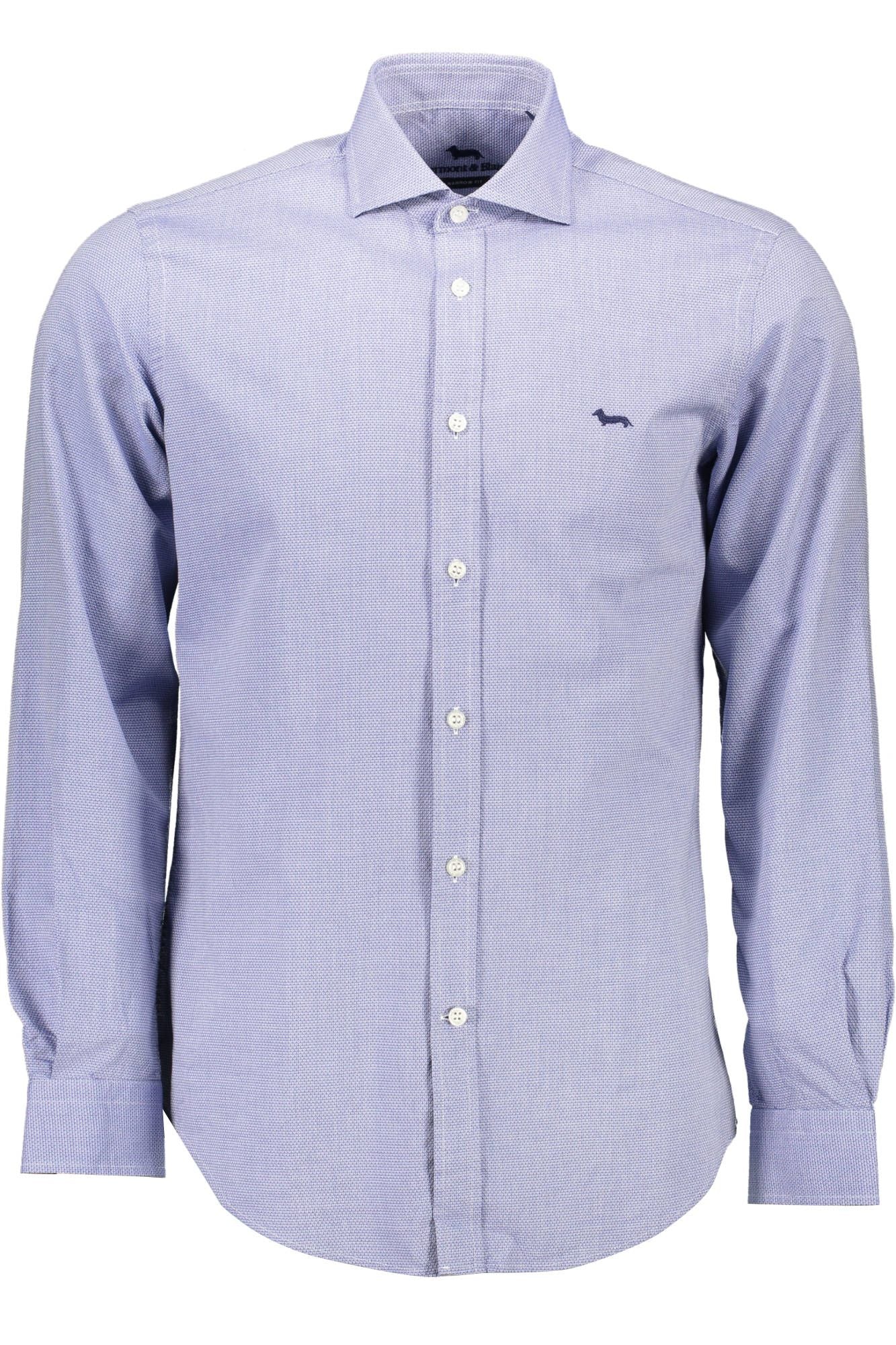 Elegant Blue Narrow Fit Long Sleeve Shirt