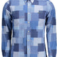 Elegant Blue Cotton Button-Down Shirt