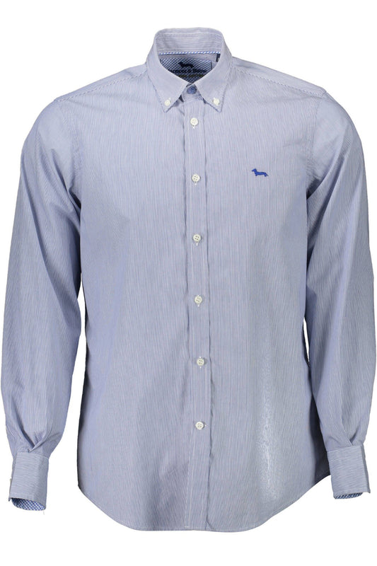 Elegant Blue Organic Cotton Shirt