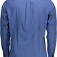 Elegant Blue Cotton Long Sleeve Shirt