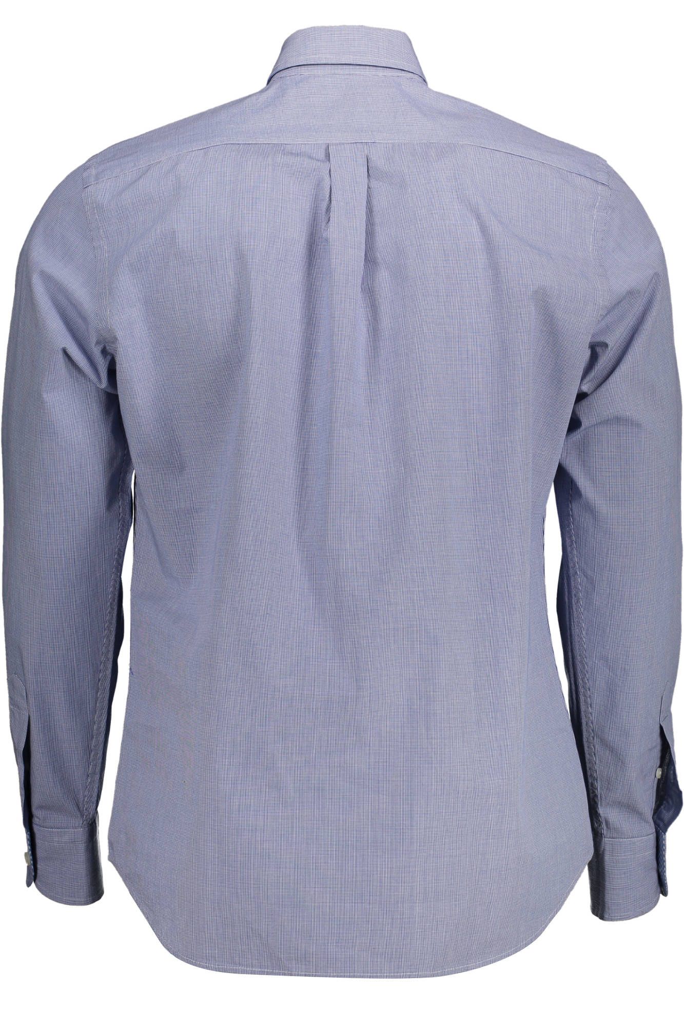 Elegant Blue Long Sleeve Button-Down Shirt