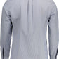 Elegant Blue Organic Cotton Shirt for Men
