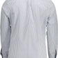 Elegant Blue Long Sleeve Cotton Shirt