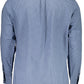 Elegant Blue Long Sleeve Button-Down Shirt