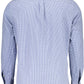 Elegant Blue Button-Down Cotton Shirt