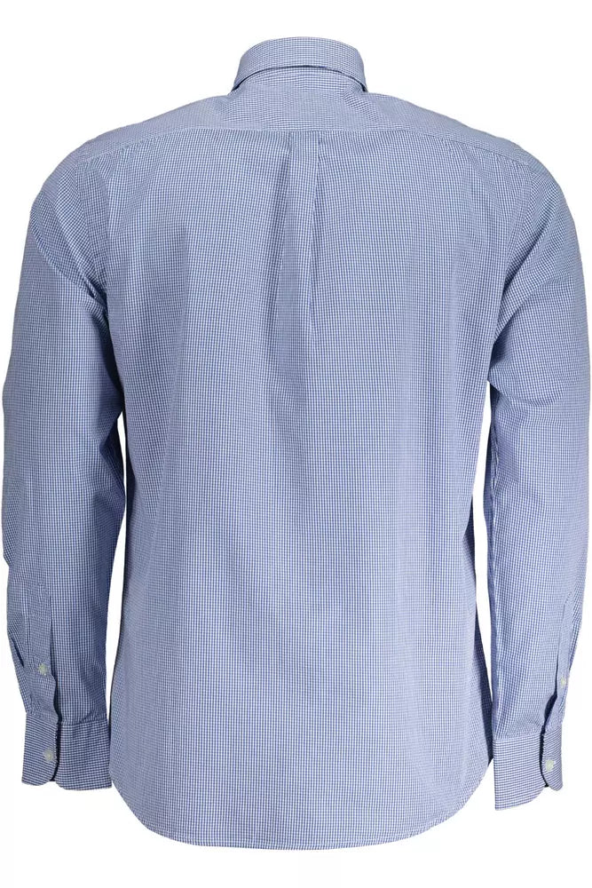 Elegant Blue Organic Cotton Shirt