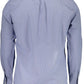Elegant Blue Organic Cotton Shirt
