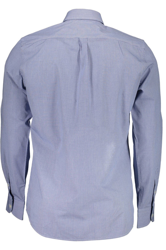 Elegant Blue Organic Cotton Shirt