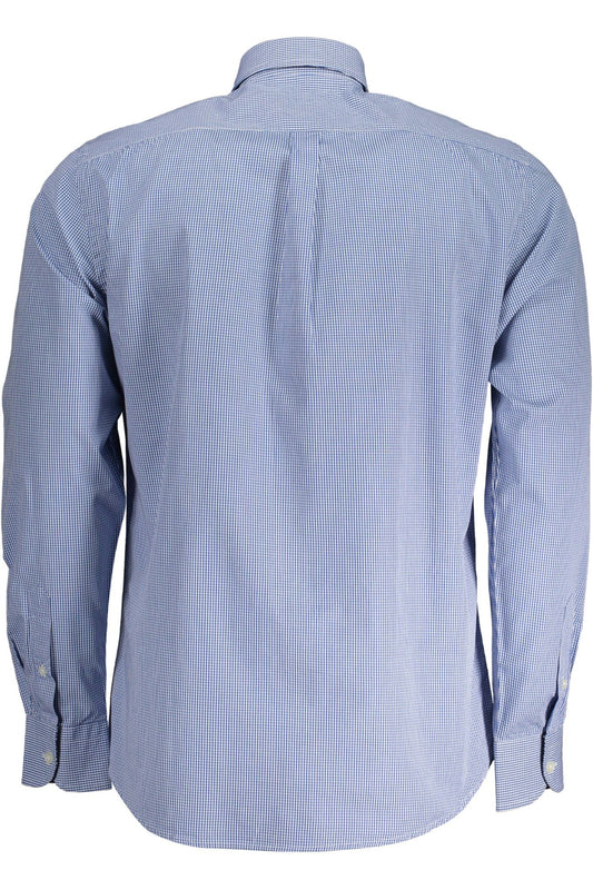 Elegant Blue Organic Cotton Shirt for Men