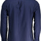 Elegant Regular Fit Blue Cotton Shirt