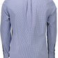 Elegant Blue Button-Down Men's Shirt