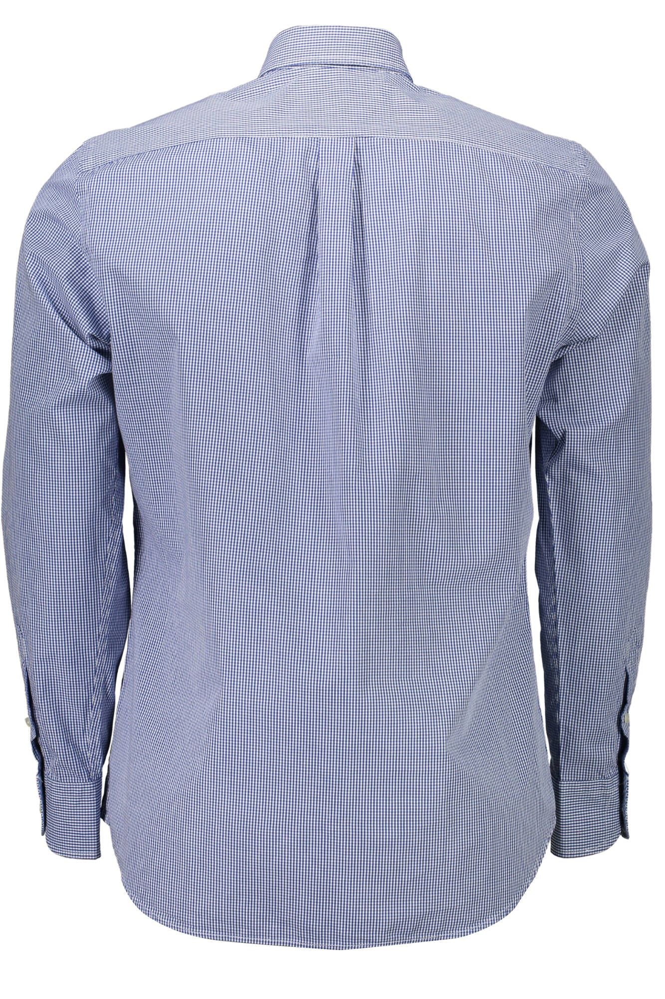 Elegant Blue Button-Down Men's Shirt