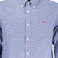 Elegant Blue Cotton Shirt with Contrast Details