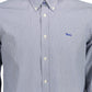Elegant Blue Organic Cotton Shirt for Men