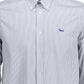 Elegant Blue Long Sleeve Cotton Shirt