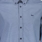 Elegant Blue Long Sleeve Button-Down Shirt