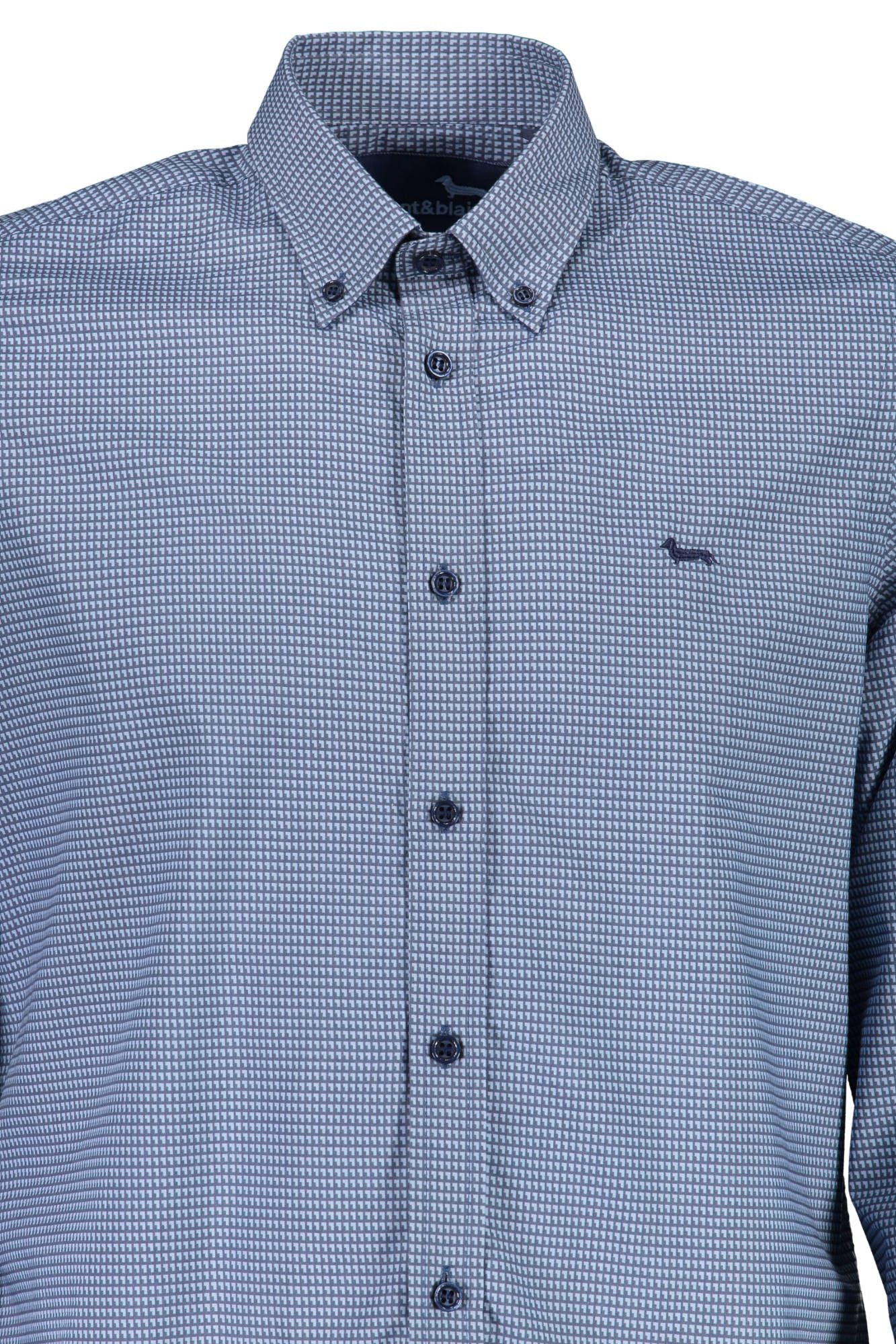 Elegant Blue Long Sleeve Button-Down Shirt