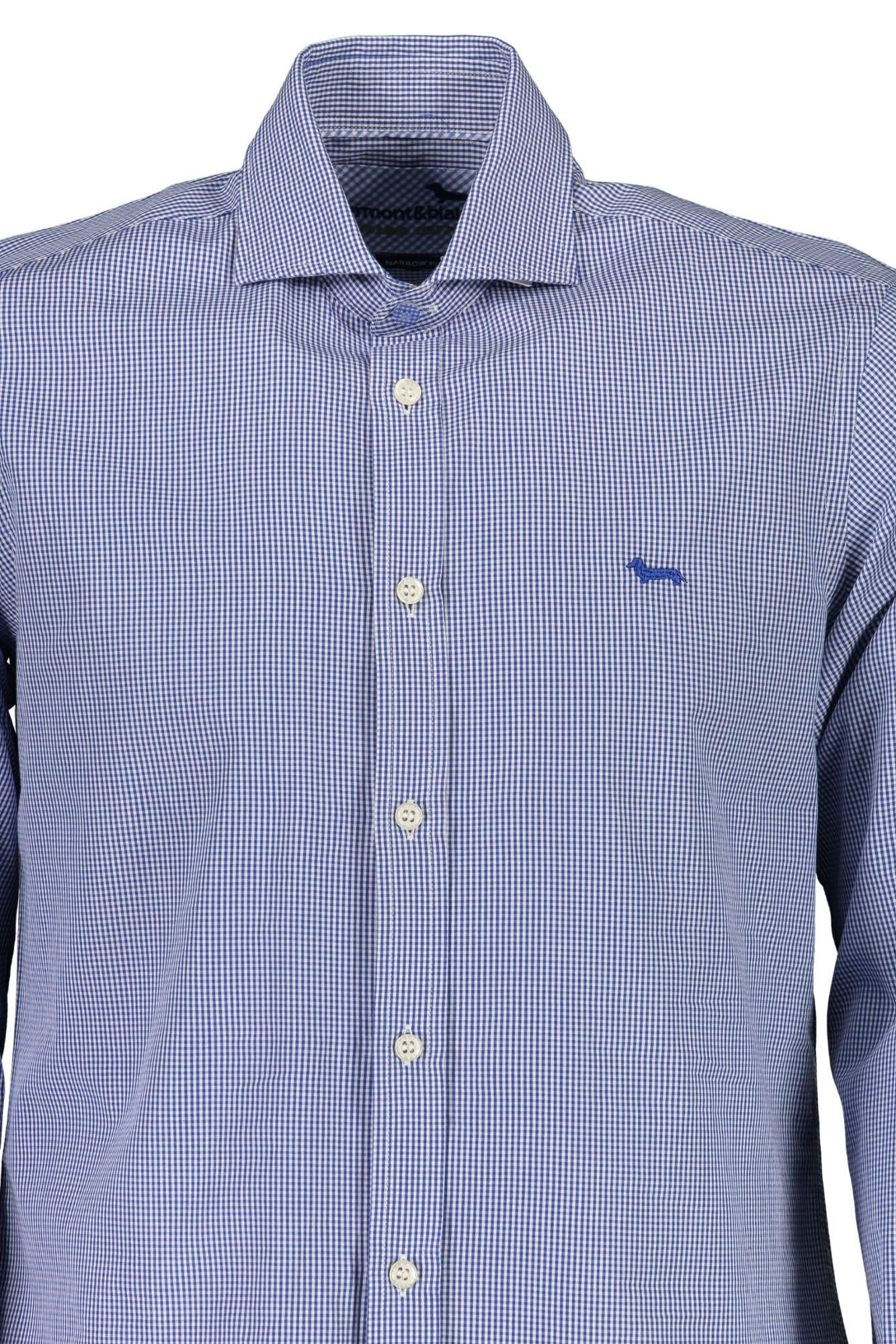 Elegant Blue Narrow Fit Long Sleeve Shirt