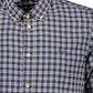 Elegant Blue Cotton Shirt with Contrasting Cuffs