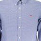 Elevated Casual Blue Cotton Shirt with Contrasting Details