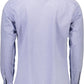 Elegant Blue Narrow Fit Long Sleeve Shirt