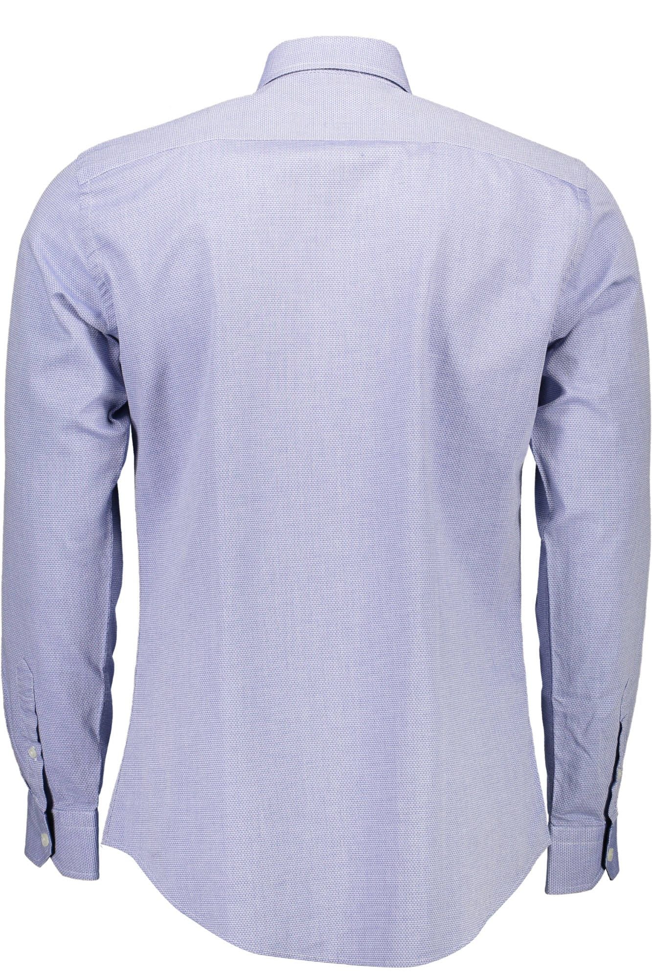 Elegant Blue Narrow Fit Long Sleeve Shirt