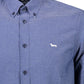 Elegant Blue Cotton Button-Down Shirt