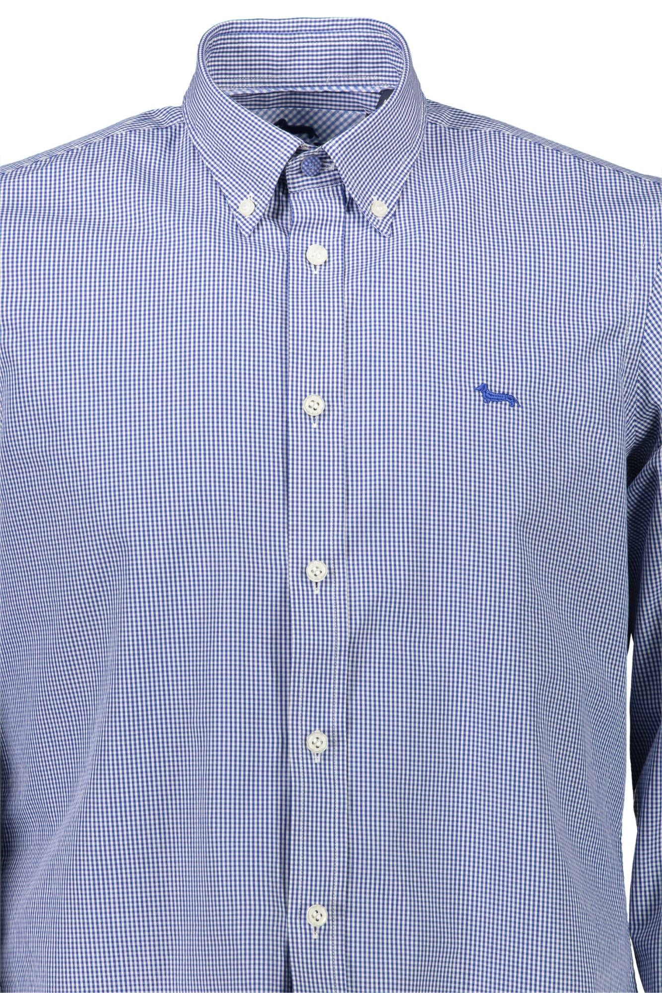 Elegant Blue Button-Down Men's Shirt